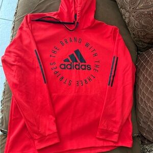 Adidas Red Hoodie Vibrant Athletic